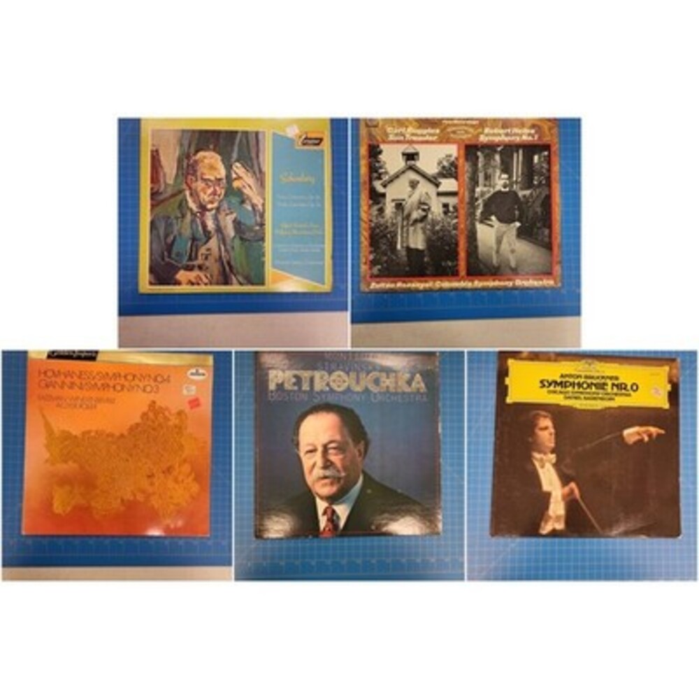 Lot of 5 Classical Modern Vinyl Records LP Symphony Anton Barenboim Boston